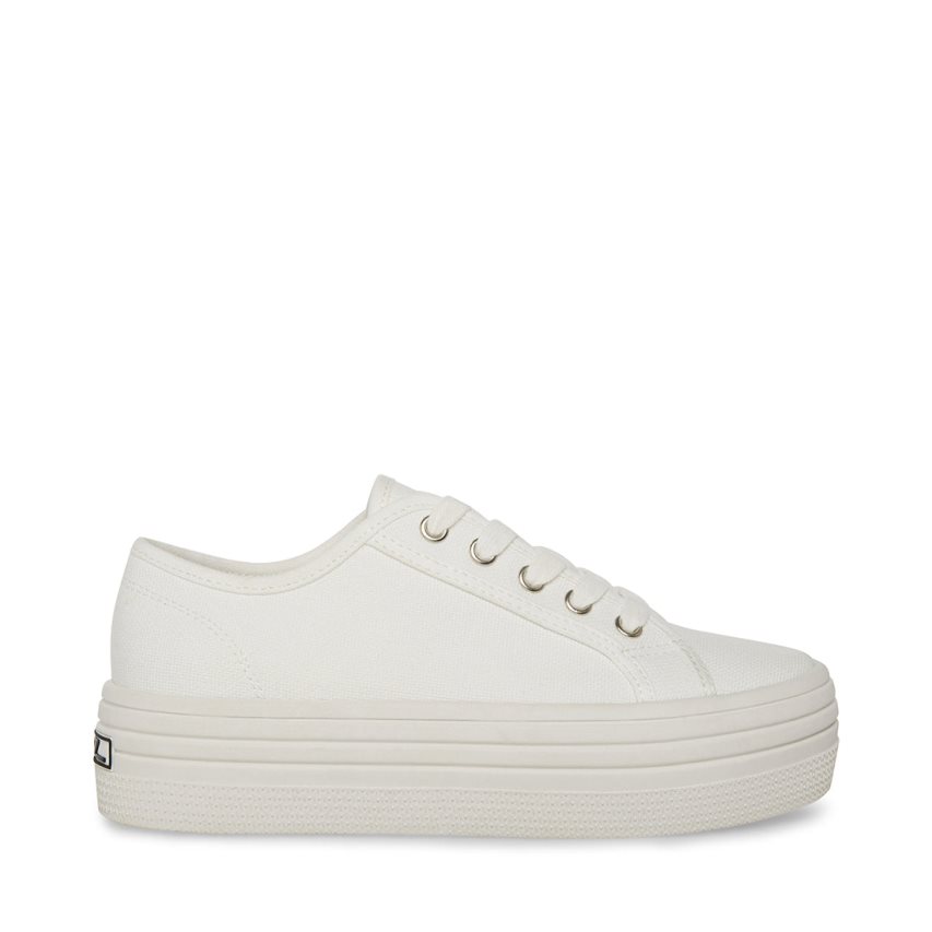 White Steve Madden Bobbi30 Fabric Women\'s Sneakers | PH 2794NMS